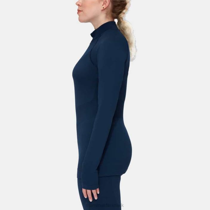 Mammut Kvinder trift langærmet halv lynlås marine 2TDP222