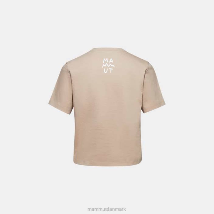 Mammut Kvinder massone t-shirt beskåret bogstaver savanne 2TDP1093