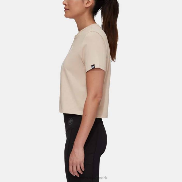 Mammut Kvinder massone t-shirt beskåret bogstaver savanne 2TDP1093