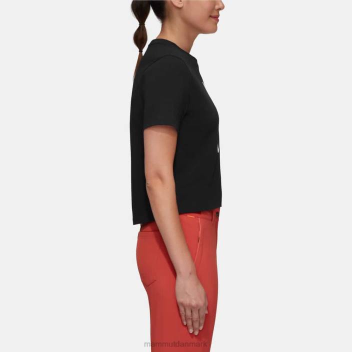 Mammut Kvinder massone t-shirt beskåret bogstaver sort 2TDP250