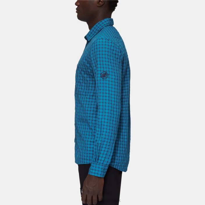 Mammut Mænd lenni langærmet skjorte dyb is-marine 2TDP916