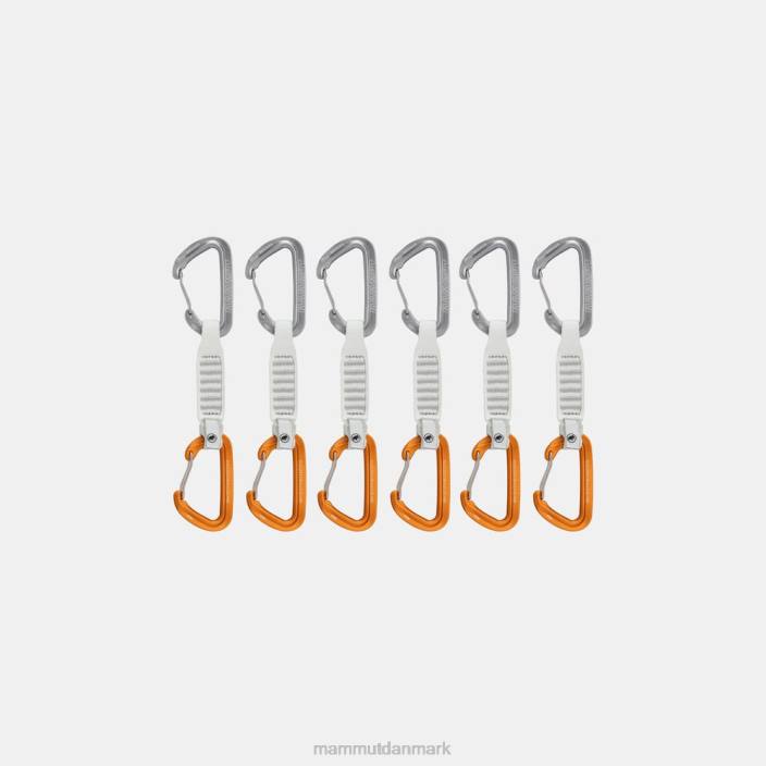 Mammut unisex sendertråd 12 cm 6-pak hurtigtræk lys grå-guld 2TDP441